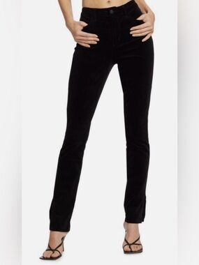 L'AGENCE Black Josie Velvet Skinny Pants Size 25